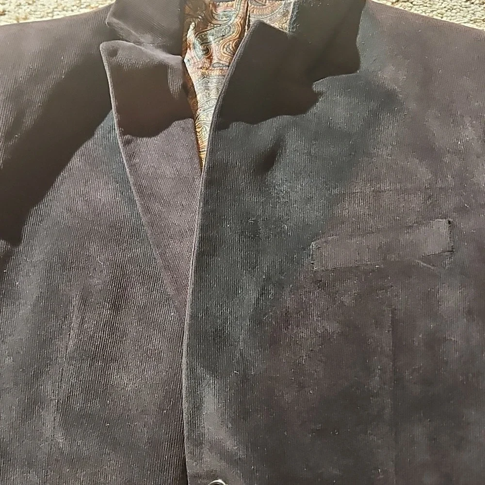 Lauren Ralph Lauren Blazer Men's 40R Corduroy Brown Sport Coat Jacket See Measur